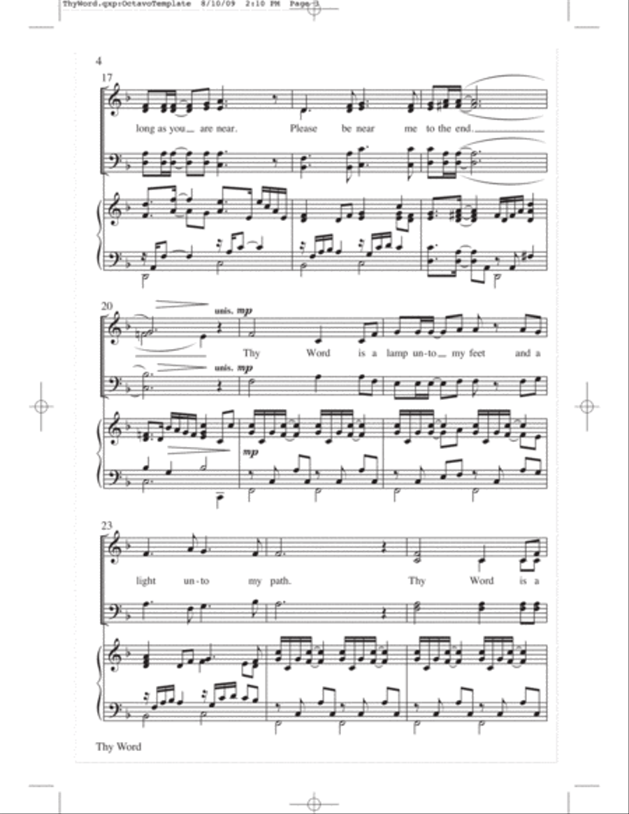 Thy Word Thy Word Choir scores gallery preview page 4