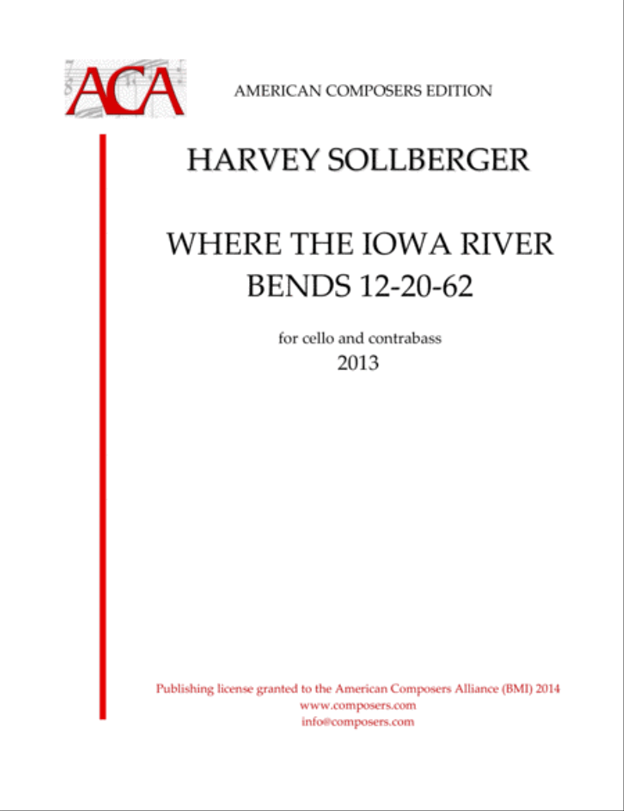 [Sollberger] Where the Iowa River Bends: 12-20-62 String Duet scores gallery preview page 1