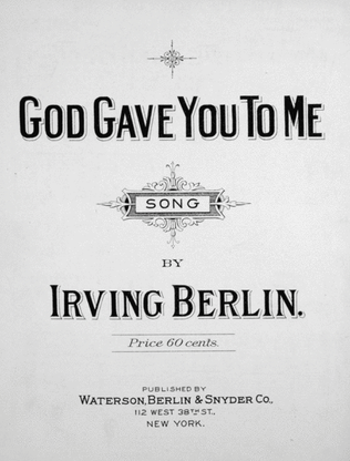 Book cover for God Gave You To Me. Song