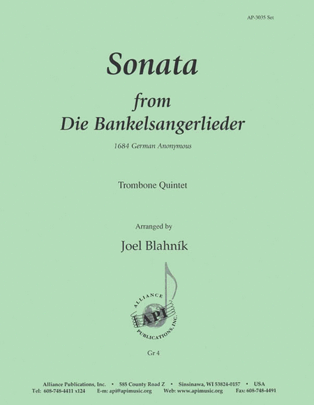 Sonata From ?die Bankelsangerlieder? - Trb 5