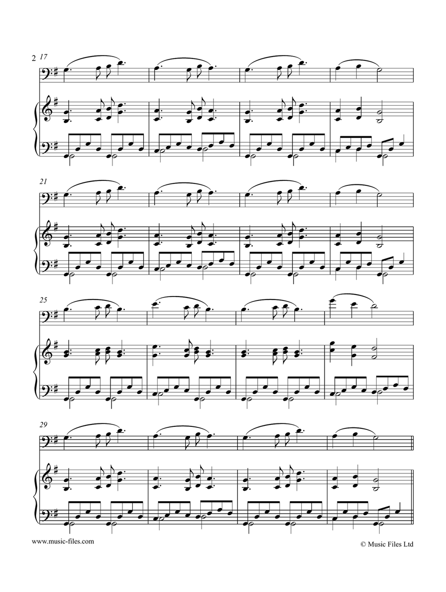 Suo Gan: Welsh Lullaby - Bassoon and Piano Bassoon Solo scores gallery preview page 2