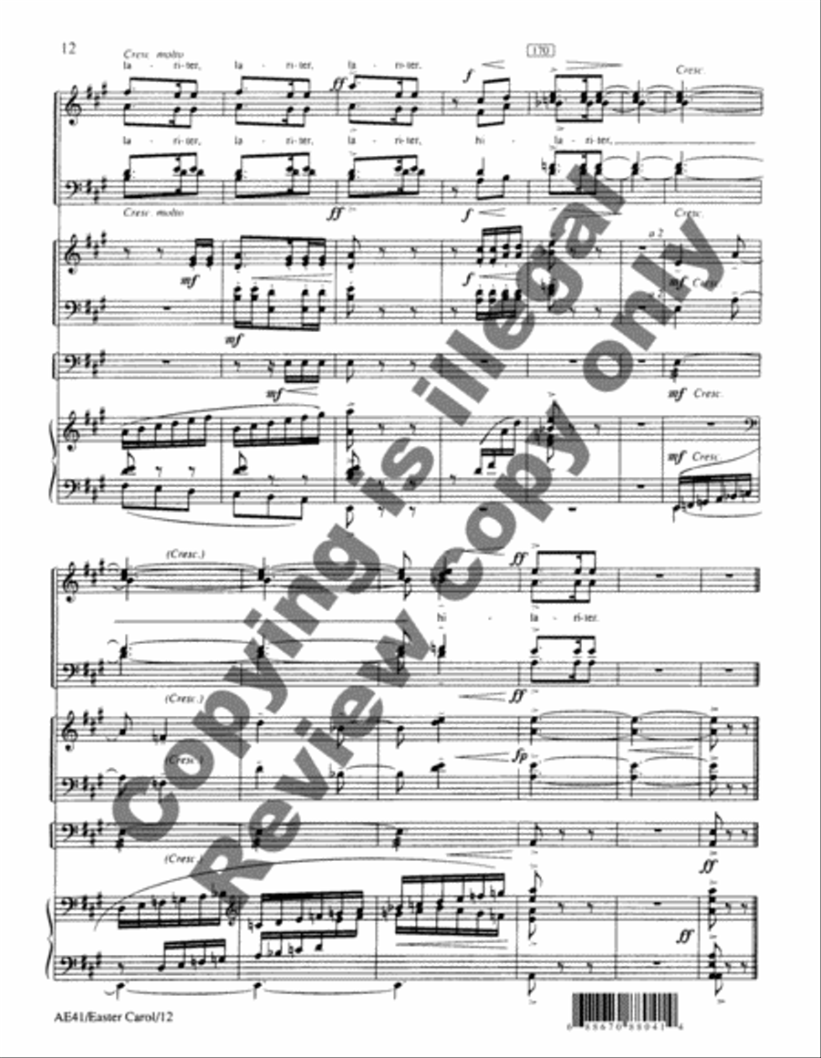 An Easter Carol 4-Part scores gallery preview page 9