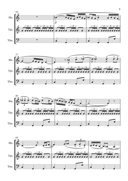 Ravel Bolero Arrange for brass trio (Trumpet, Horn, Trombone)