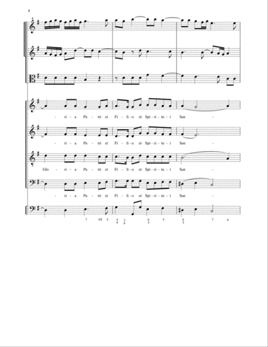 Two Puccini Psalms-Instrumental parts 4-Part scores gallery preview page 3