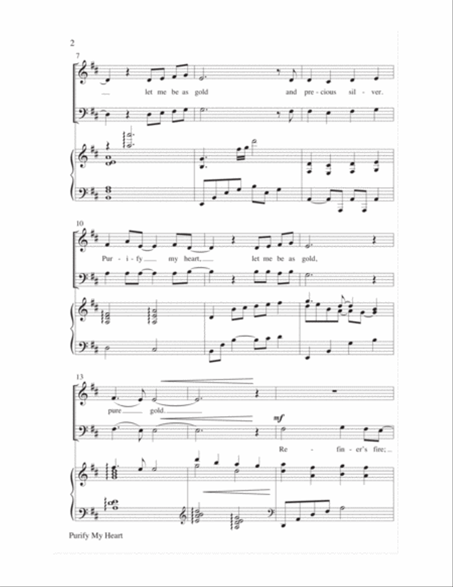 Purify My Heart (Refiner's Fire) 4-Part scores gallery preview page 2