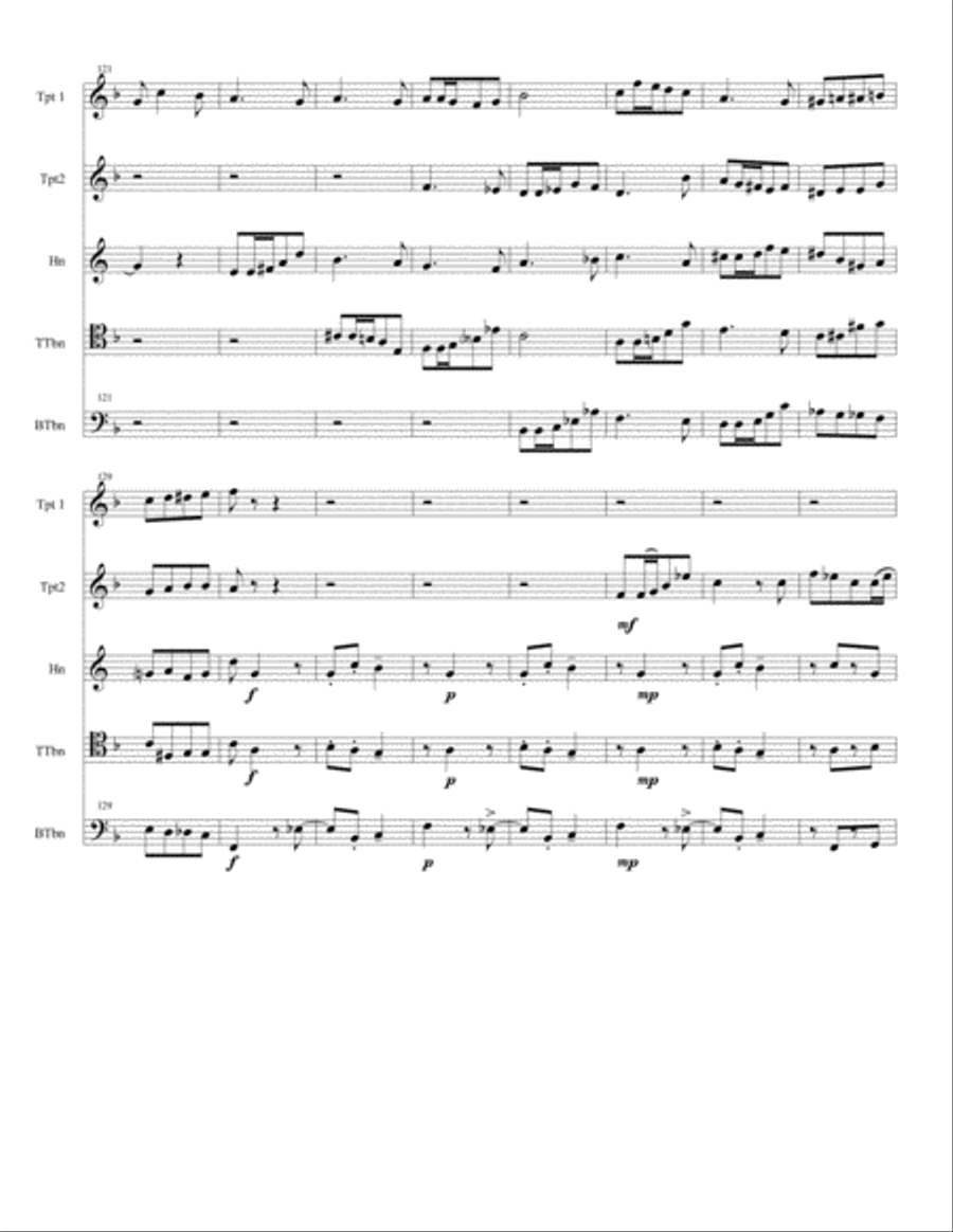 Brink One-Step for Brass Quintet Brass Quintet scores gallery preview page 6