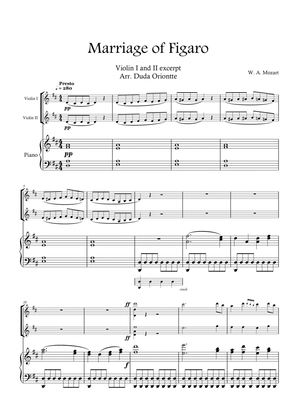 Violin I II EXCERPT - Mozart - Marriage of Figaro (with PIANO)