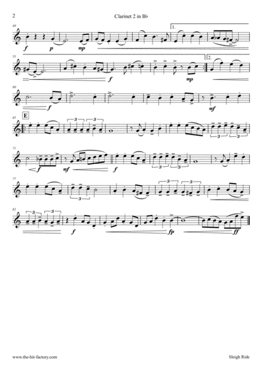 Sleigh Ride - Easy Swing - Clarinet Trio