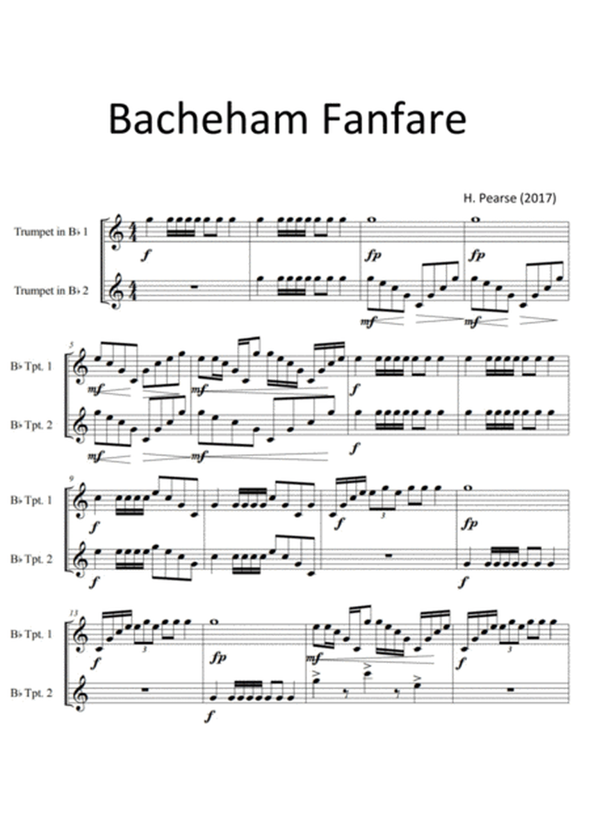 Bacheham Fanfare for two Bb trumpets