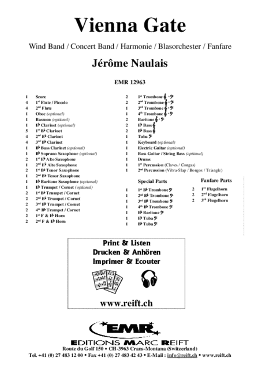 Vienna Gate Concert Band scores gallery preview page 2