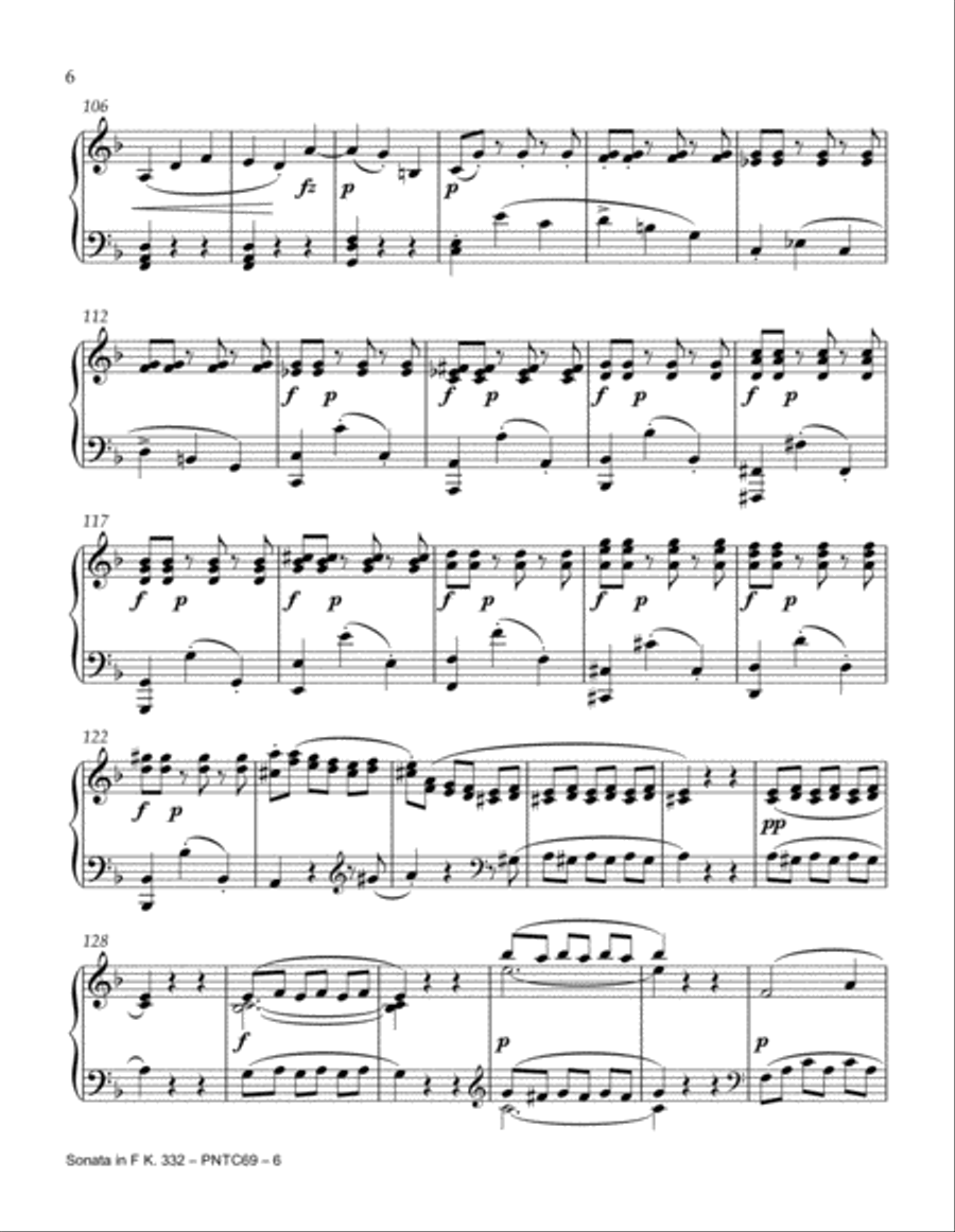 Sonata in F Major (K. 332) Piano Method scores gallery preview page 6