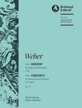 Book cover for Bassoon Concerto in F major Op. 75