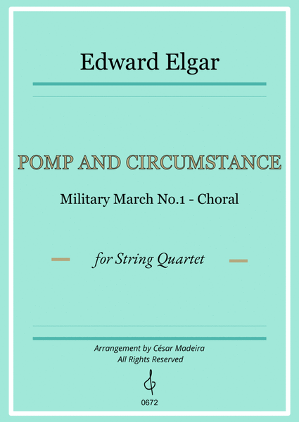 Pomp and Circumstance No.1 - String Quartet (Full Score and Parts) image number null