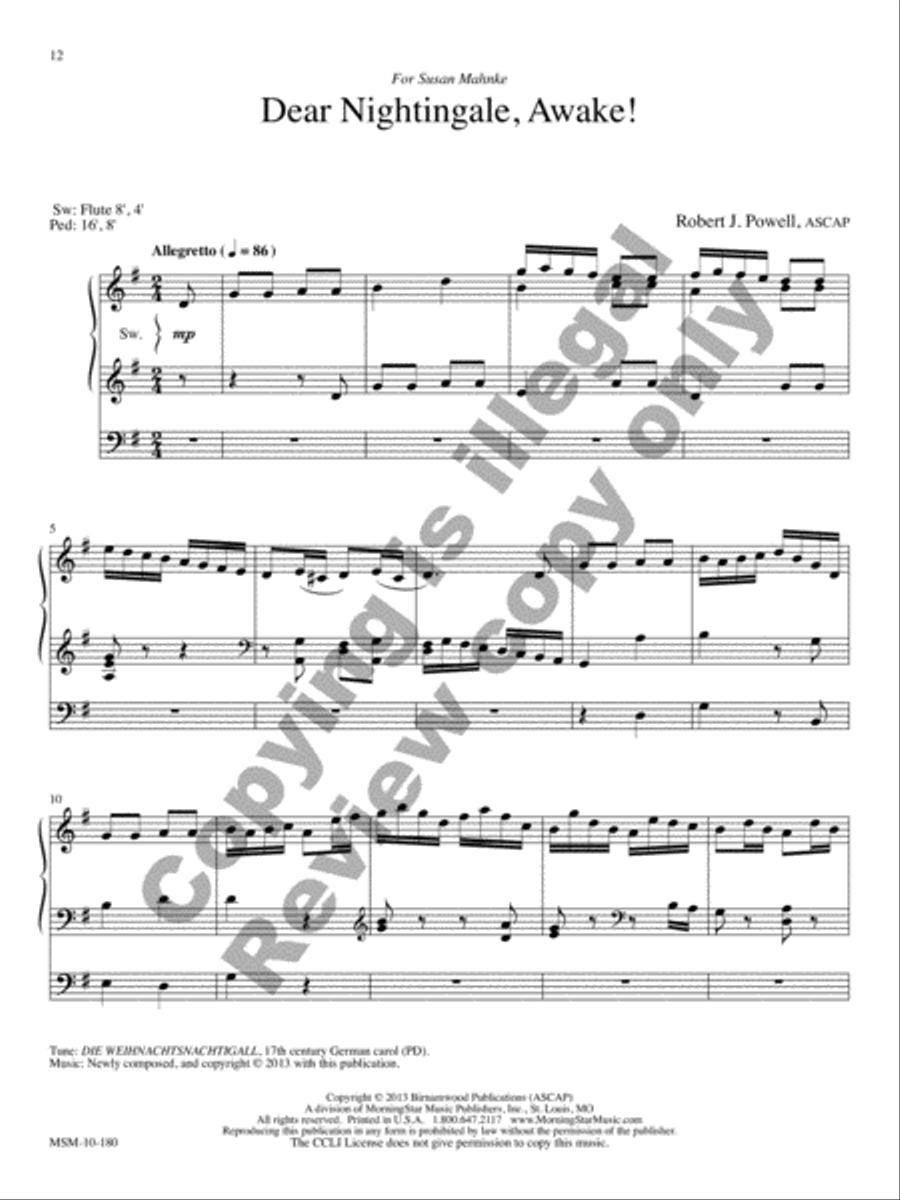 From Heaven Above: Three Pieces for Christmas Organ scores gallery preview page 5