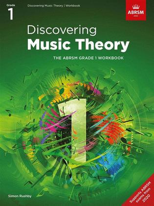 Book cover for Discovering Music Theory, The ABRSM Grade 1 Workbook