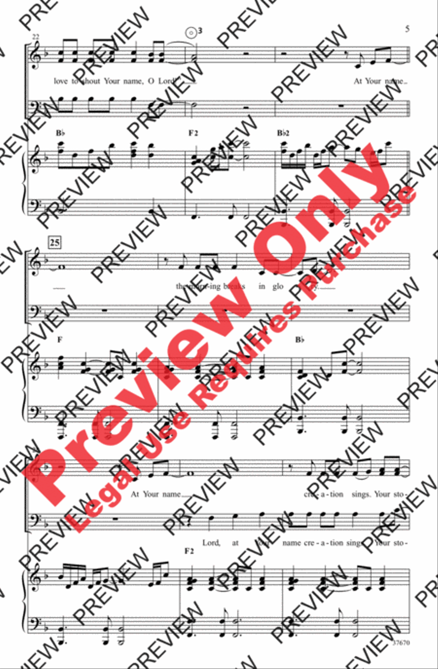 At Your Name (Yahweh, Yahweh) 3-Part scores gallery preview page 5