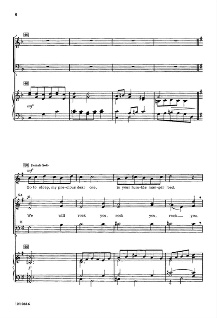 Mary's Lullaby 3-Part scores gallery preview page 6