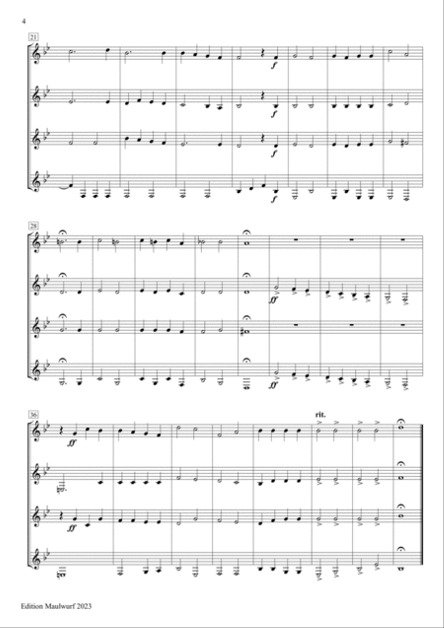 2 German Songs 2 German Songs Brass Quartet scores gallery preview page 6