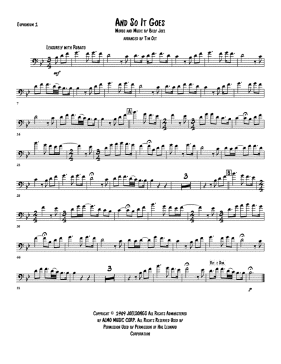 And So It Goes Brass Ensemble scores gallery preview page 4