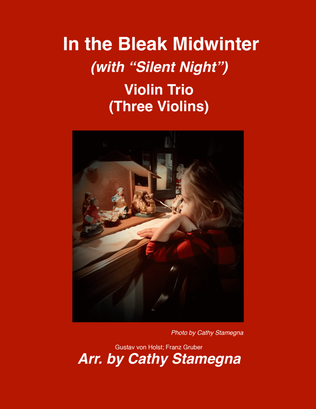 Book cover for In the Bleak Midwinter (with “Silent Night”) Violin Trio (Three Violins)