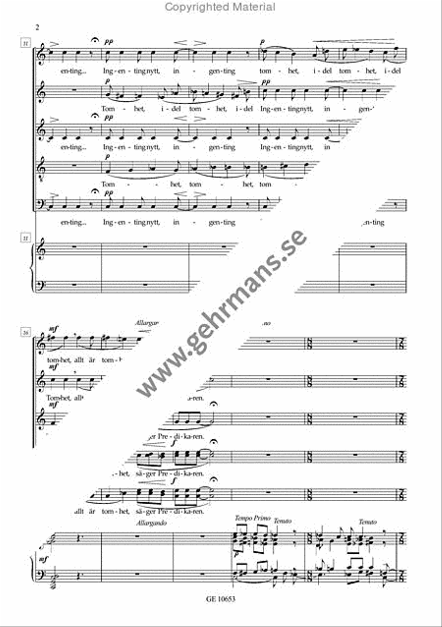 Predikaren Choir scores gallery preview page 3
