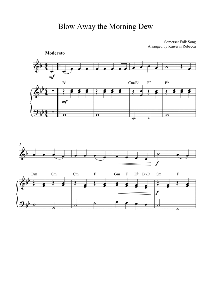 Blow Away the Morning Dew Horn scores gallery preview page 1