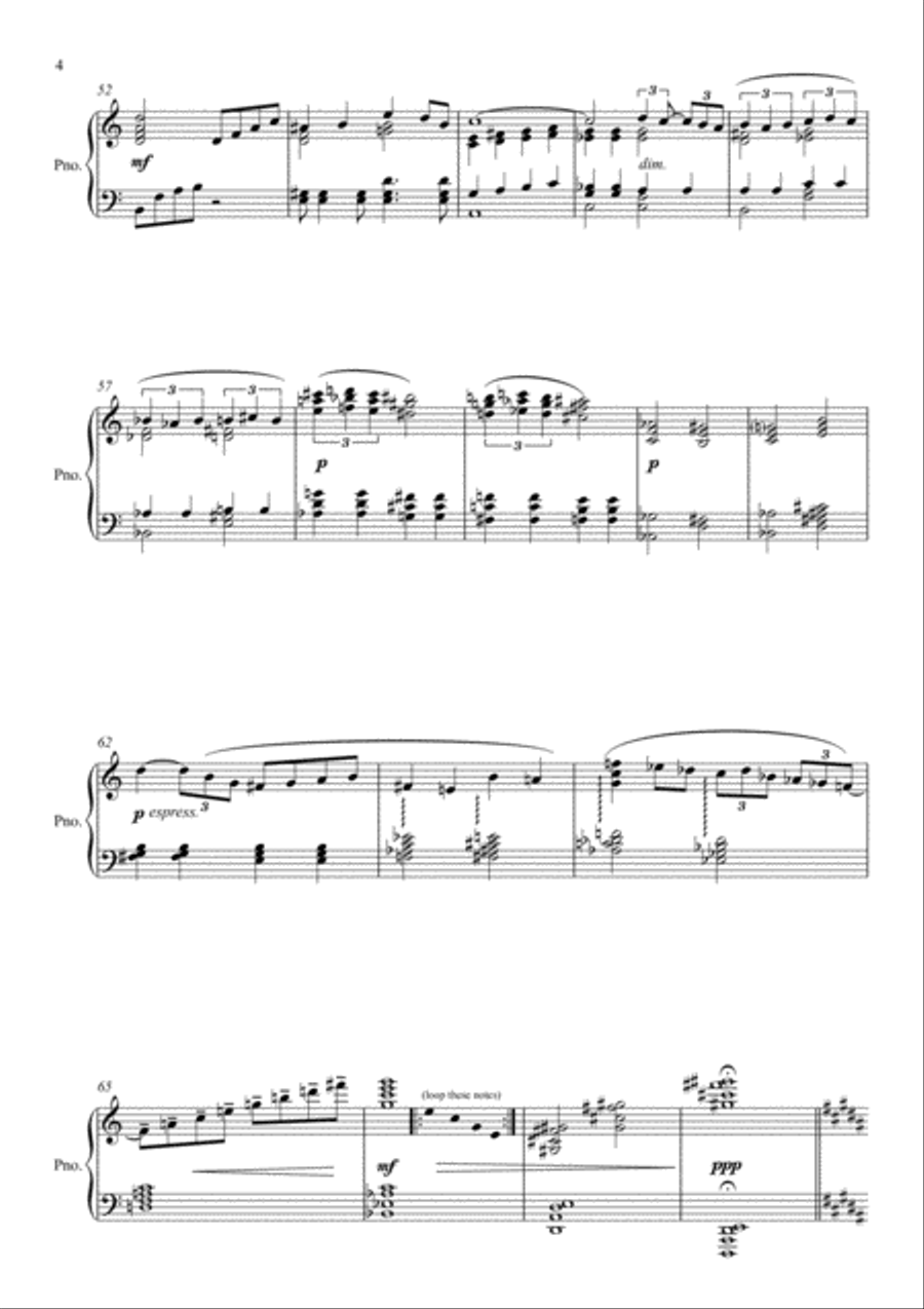 Bed and Sofa - Solo Piano Suite Piano Solo scores gallery preview page 4