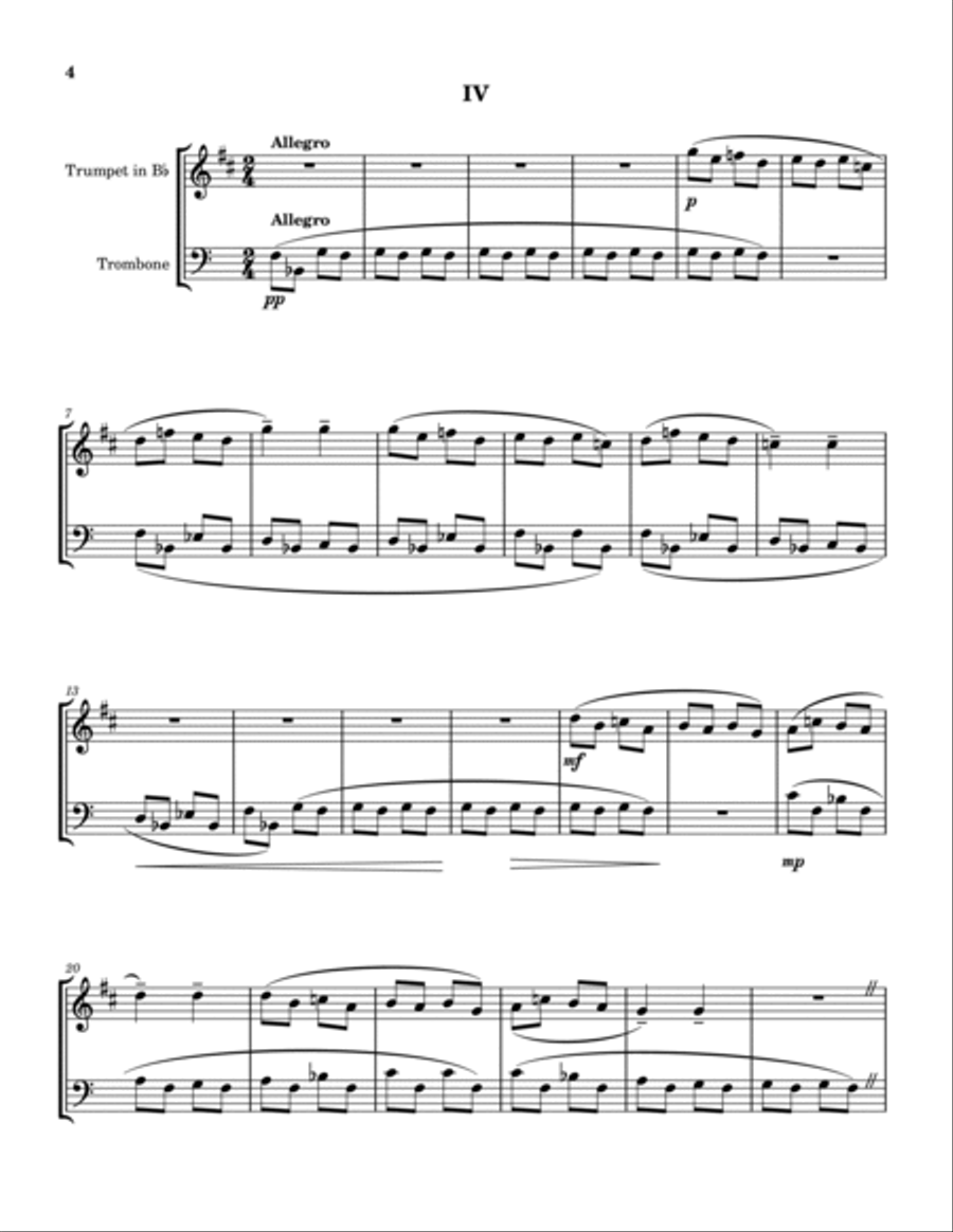 For Children - Book 1 (Trumpet and Trombone) Brass Duet scores gallery preview page 5