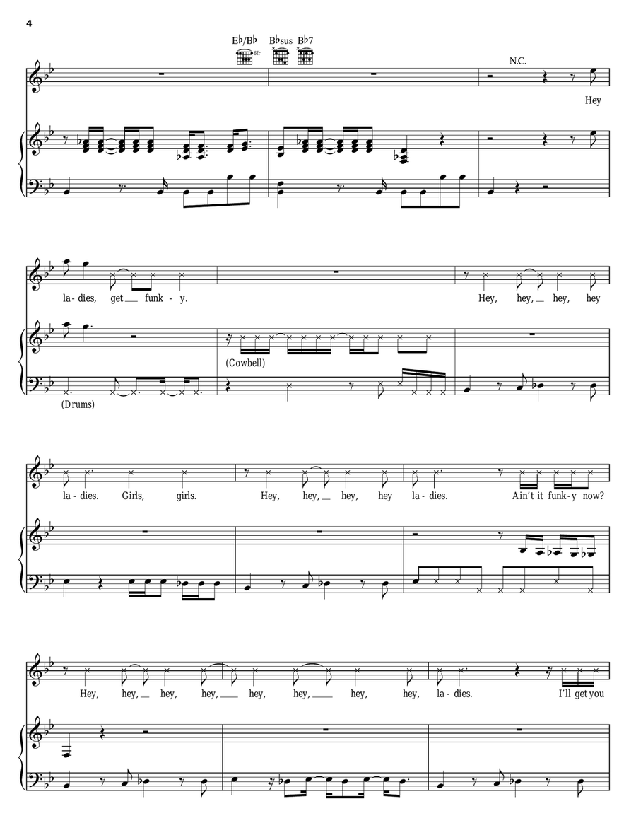 Hey Ladies Hey Ladies Piano, Vocal, Guitar scores gallery preview page 4