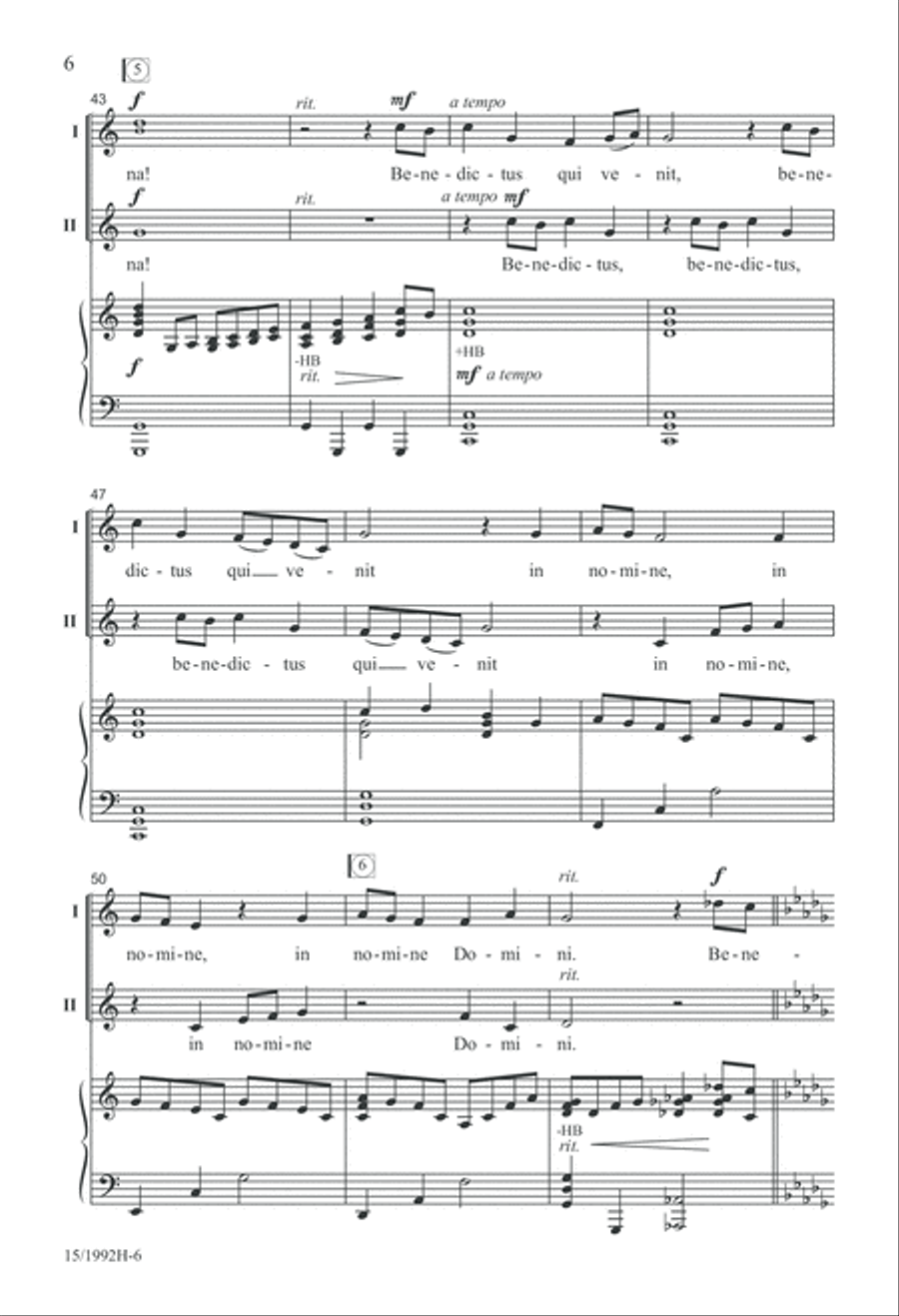 Benedictus Benedictus 2-Part scores gallery preview page 6