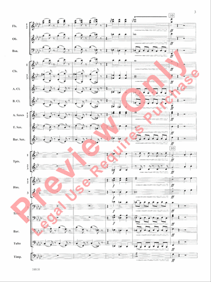 Symphony No. 9 New World, Finale Concert Band scores gallery preview page 4