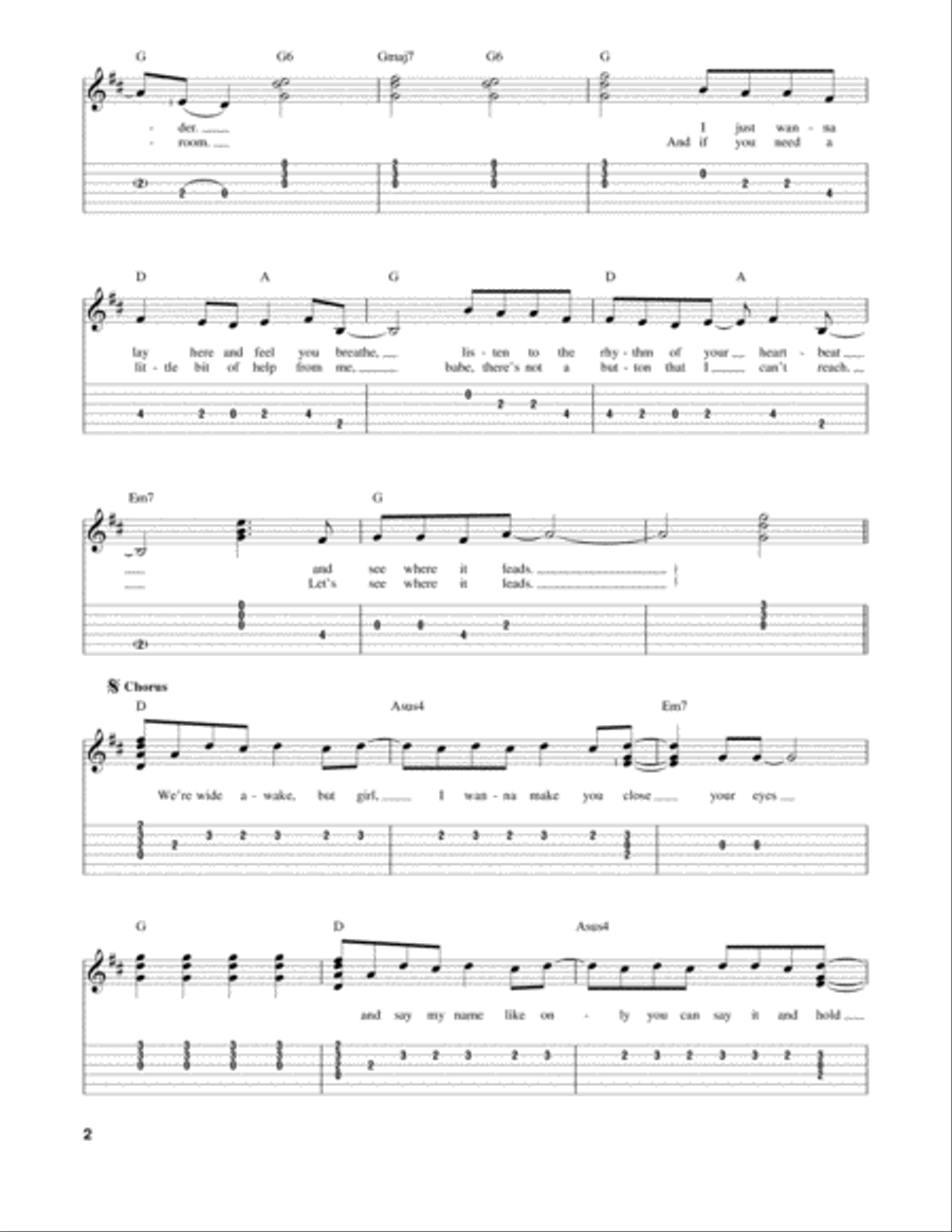 I Wanna Make You Close Your Eyes Acoustic Guitar scores gallery preview page 2