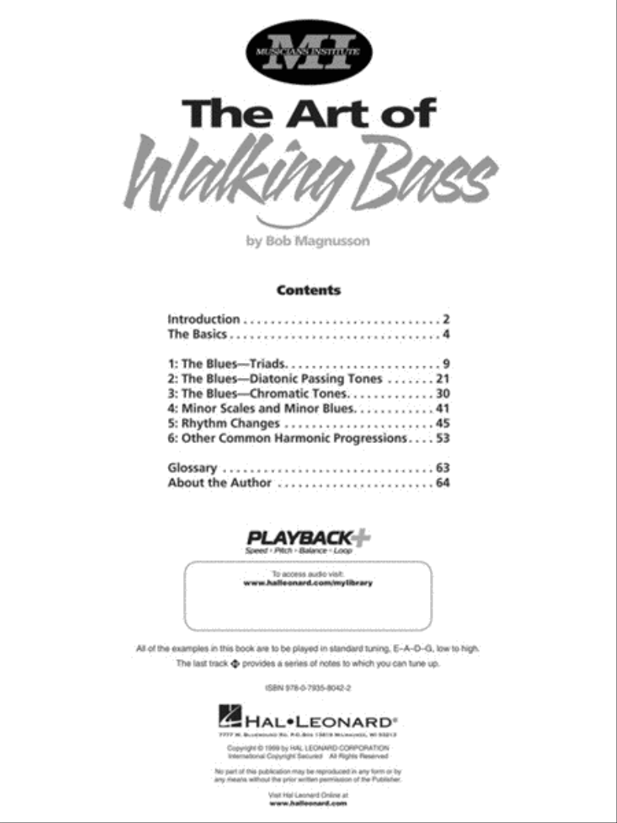 The Art of Walking Bass The Art of Walking Bass Bass Guitar Tablature scores gallery preview page 2