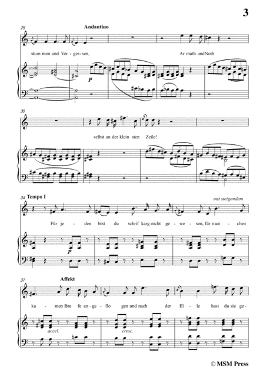 Schubert-Epistel(Herrn Joseph Spaun),in f minor,for Voice&Piano Voice scores gallery preview page 5