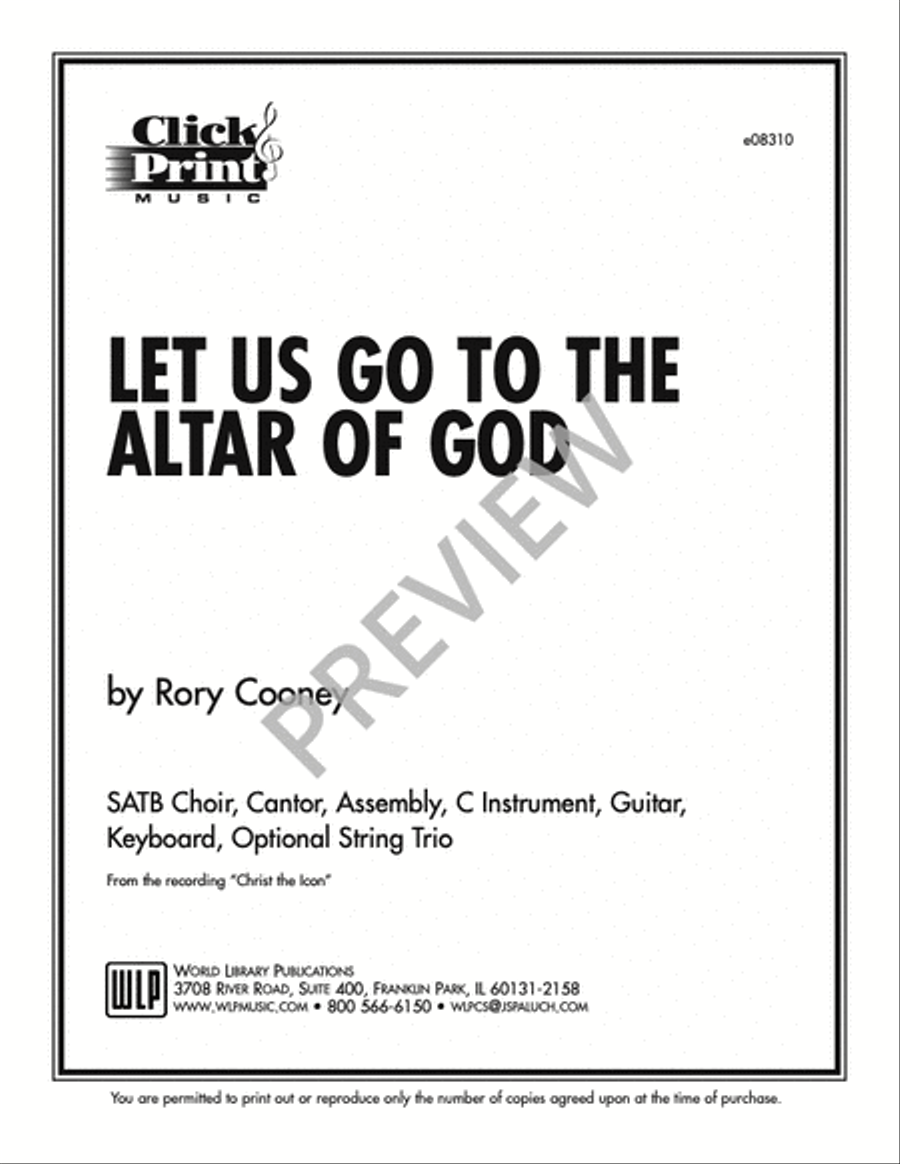 Let Us Go to the Altar of God 4-Part scores gallery preview page 4