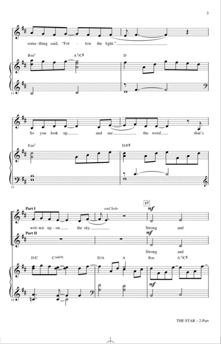 The Star (arr. Mark Brymer) 2-Part scores gallery preview page 2