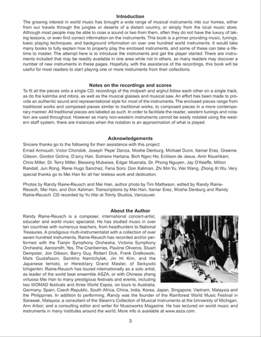 Play The World: The 101 World Instrument Primer Book and Digital Audio scores gallery preview page 4