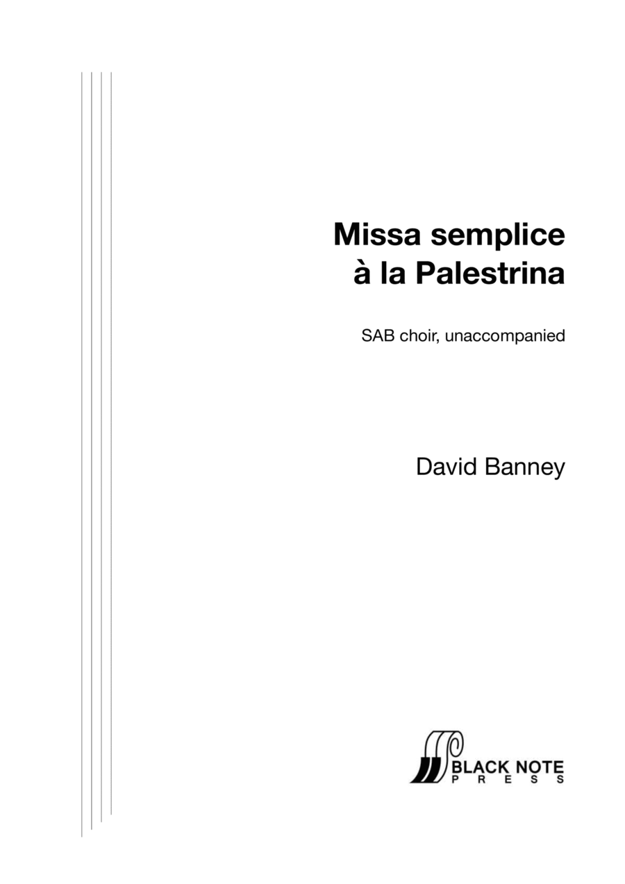 Missa semplice á la Palestrina 3-Part scores gallery preview page 1