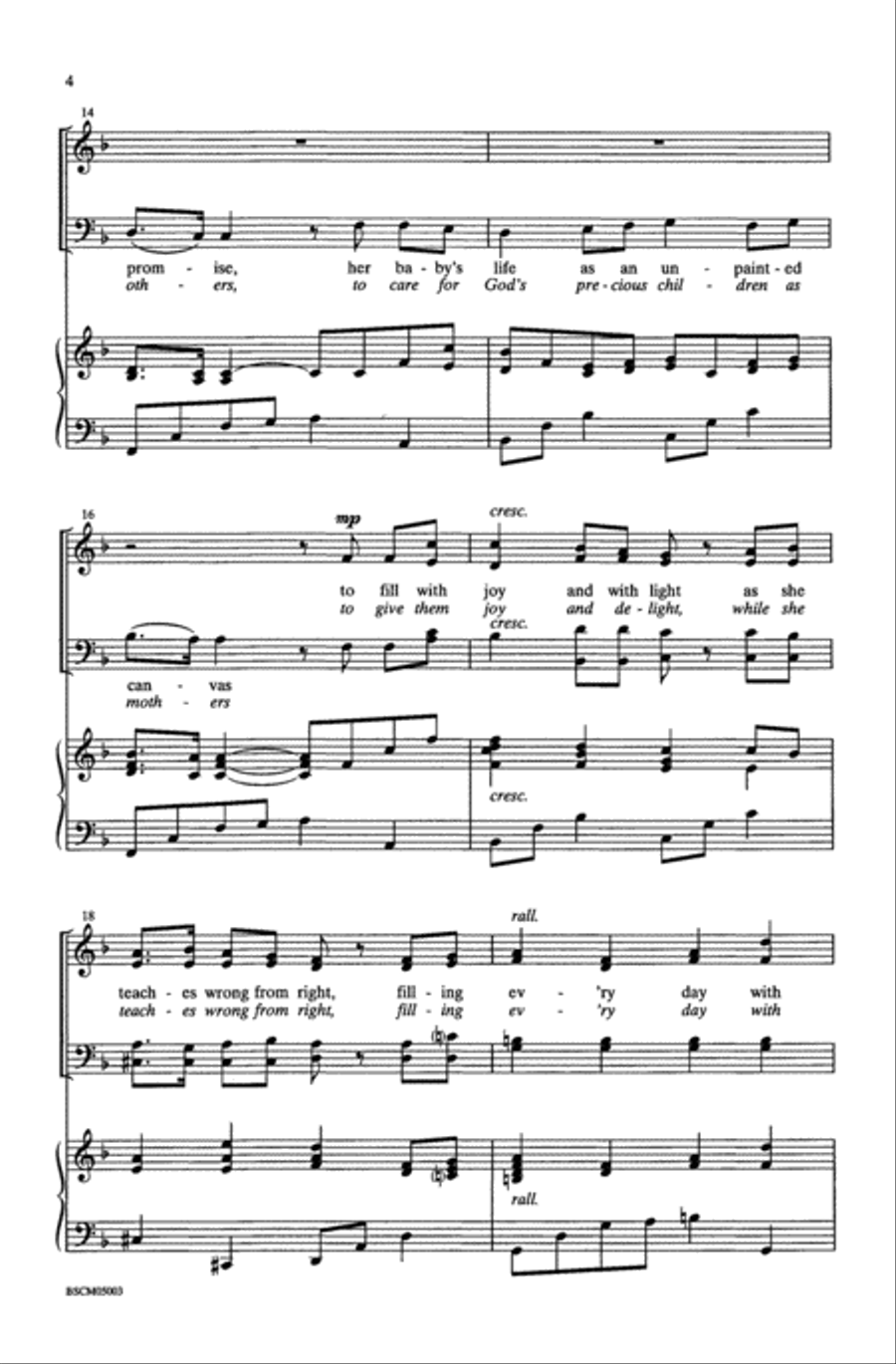 A Mother's Hands A Mother's Hands 4-Part scores gallery preview page 4