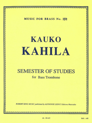 Book cover for Semester Of Studies For Bass Trombone