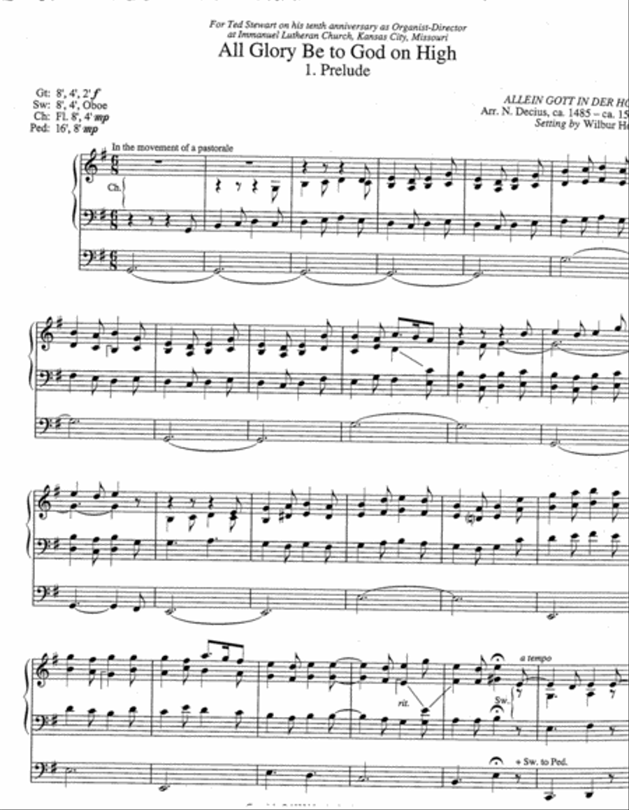 All Glory Be to God on High (Suite) Organ scores gallery preview page 2