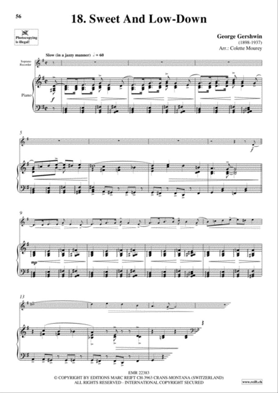 Gershwin 20 Greatest Hits Soprano Recorder scores gallery preview page 20