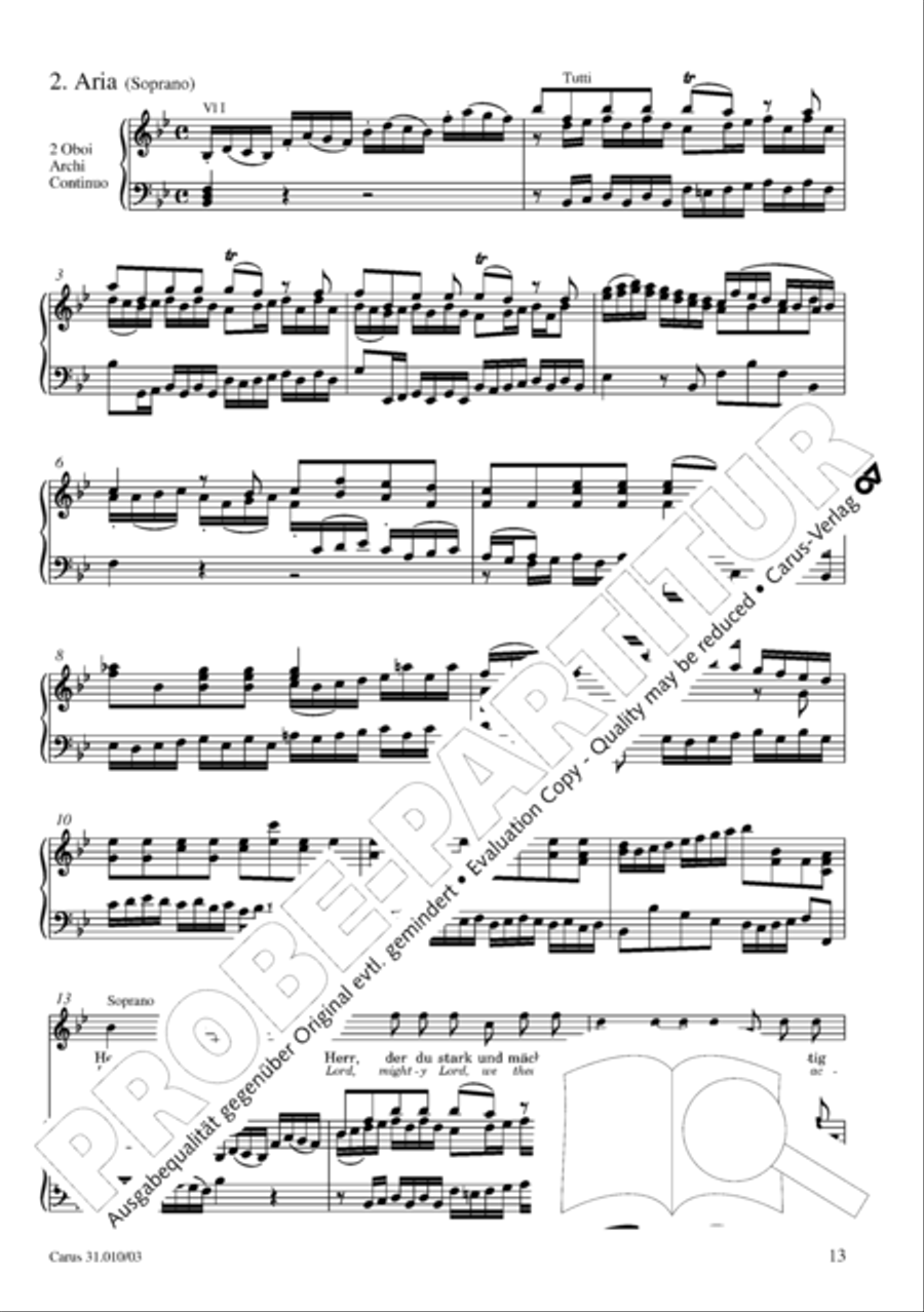 Magnify the Lord, my soul (Meine Seel erhebt den Herren) 4-Part scores gallery preview page 14