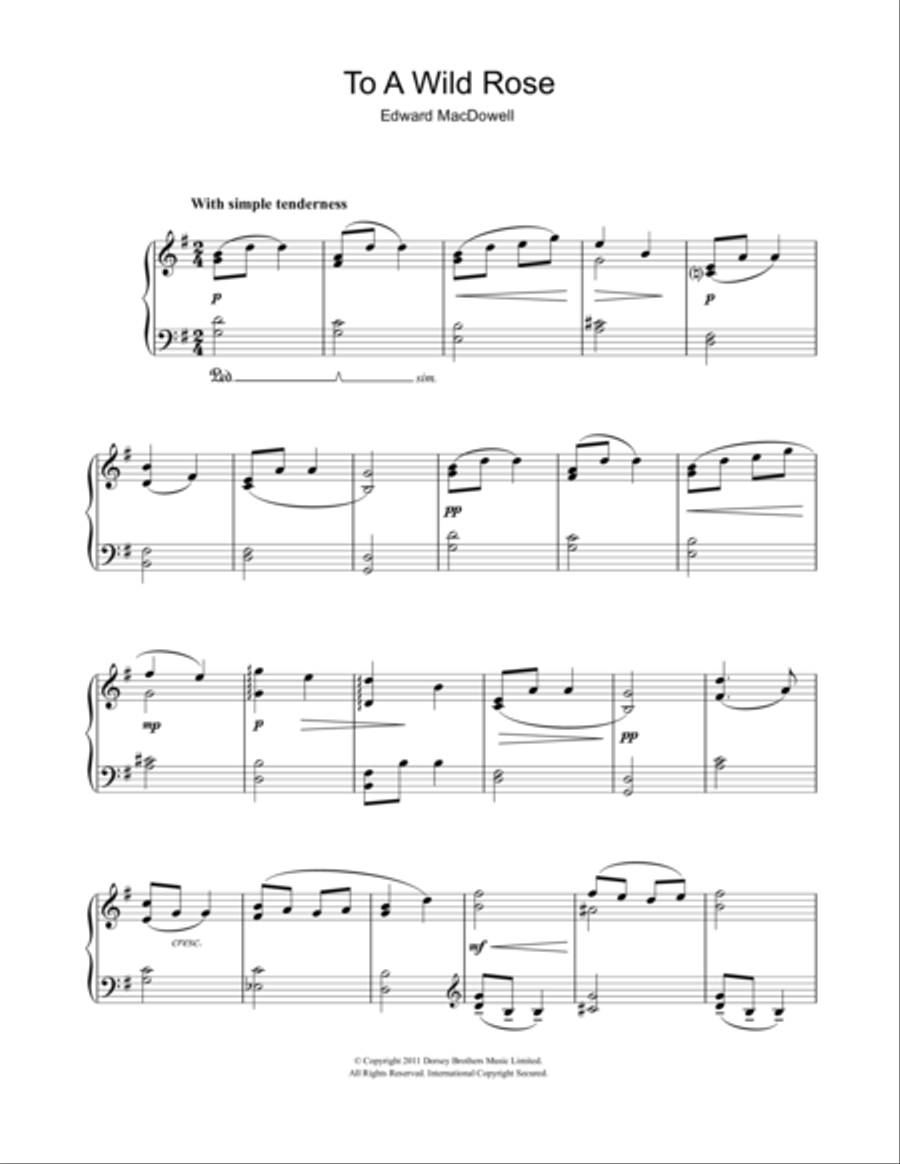 To A Wild Rose To A Wild Rose Voice scores gallery preview page 1