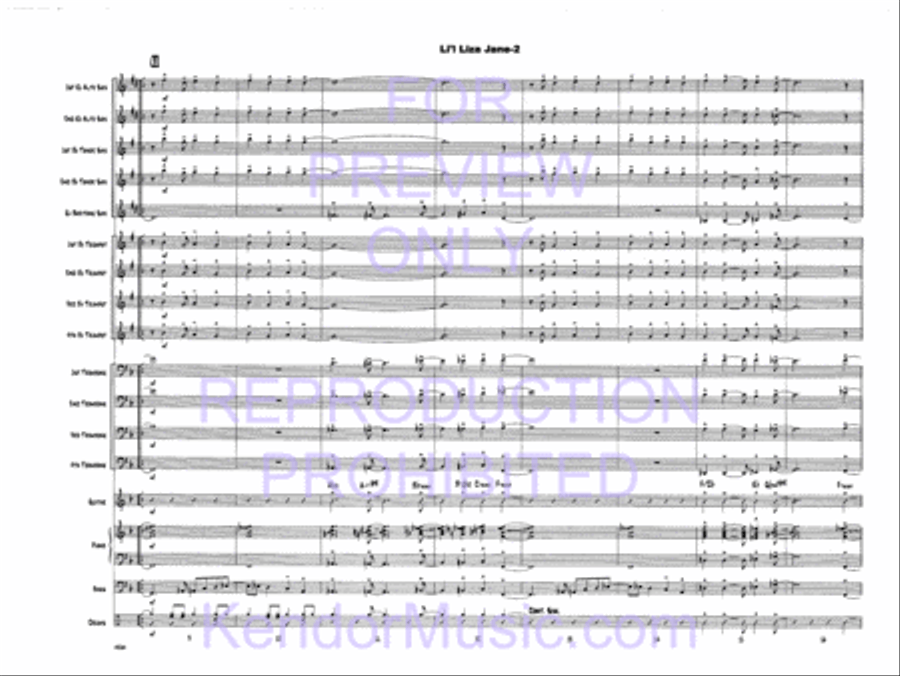 Li'l Liza Jane (Full Score) Jazz Ensemble scores gallery preview page 4