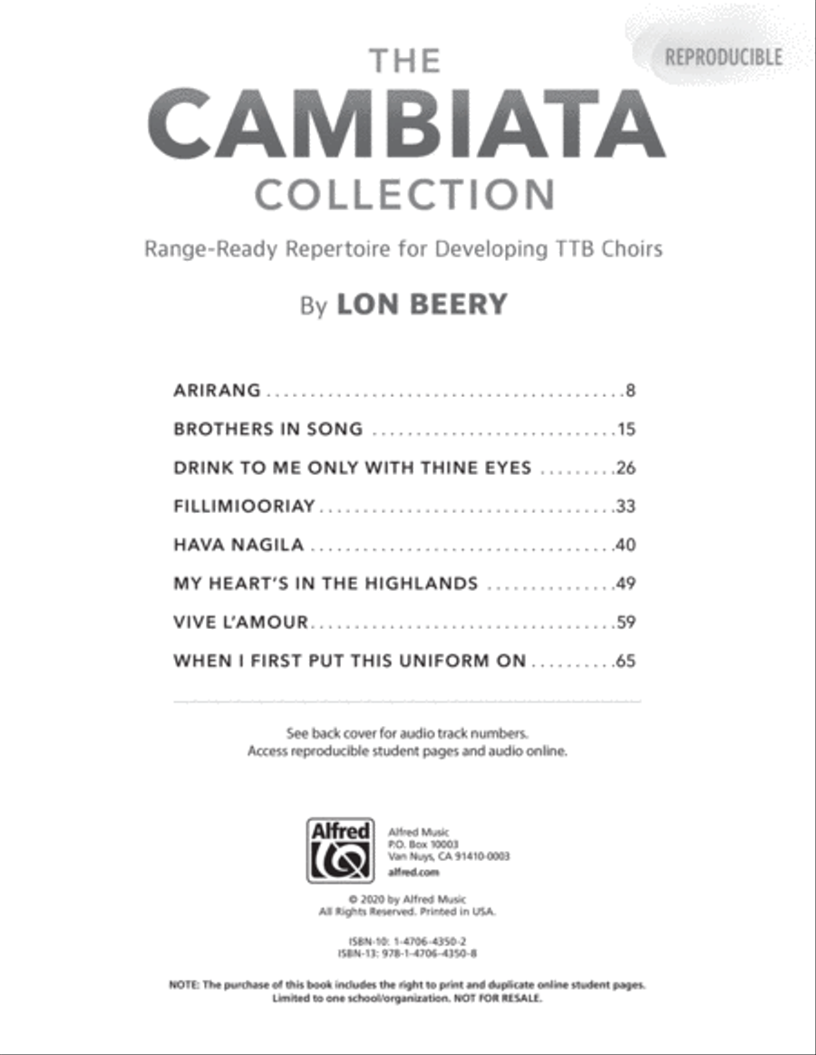 The Cambiata Collection Men's Choir scores gallery preview page 2