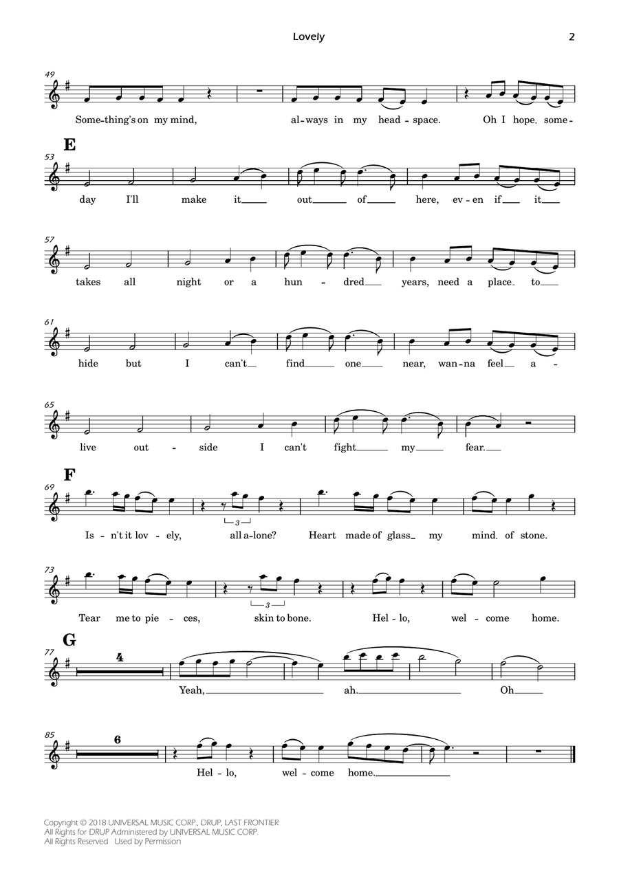 Lovely Lovely High Voice scores gallery preview page 2