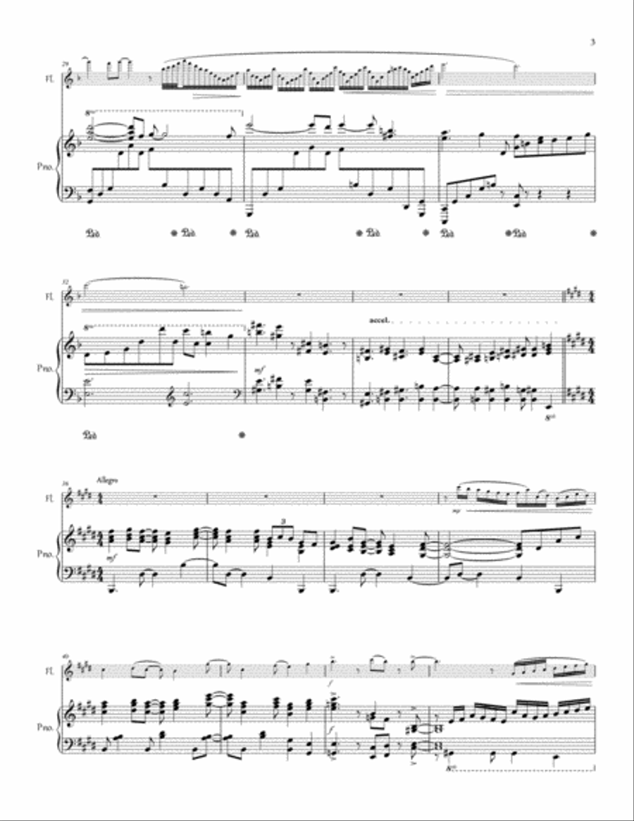 Cantilène - pour flûte et piano Flute Solo scores gallery preview page 3