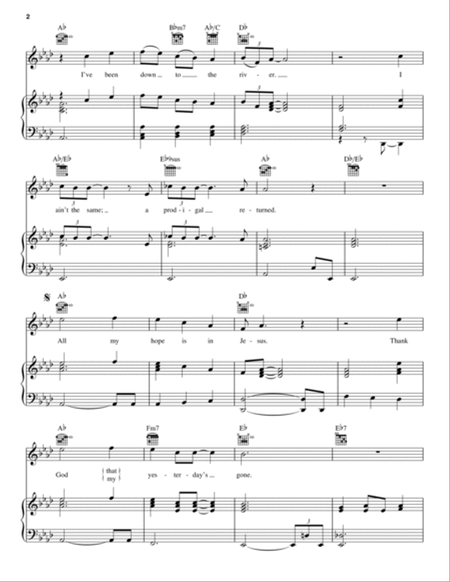 All My Hope Piano, Vocal, Guitar scores gallery preview page 2