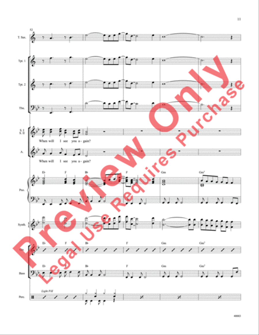 When Will I See You Again Choir scores gallery preview page 12